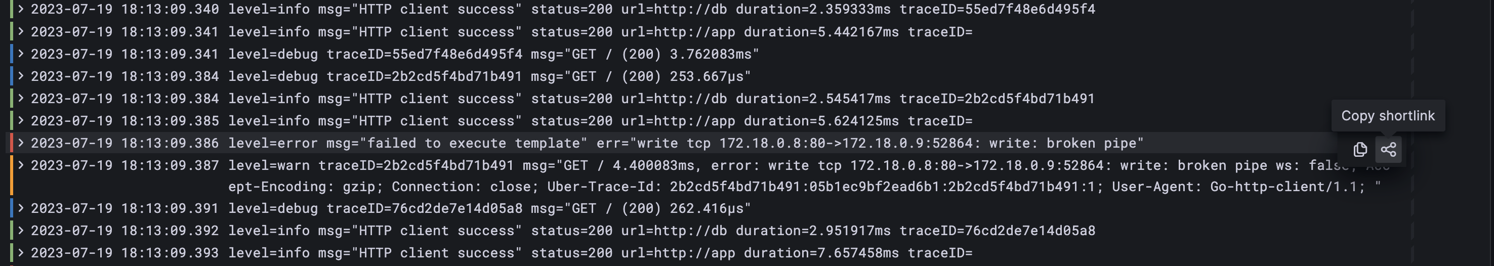 New Loki log line linking New Loki log line linking