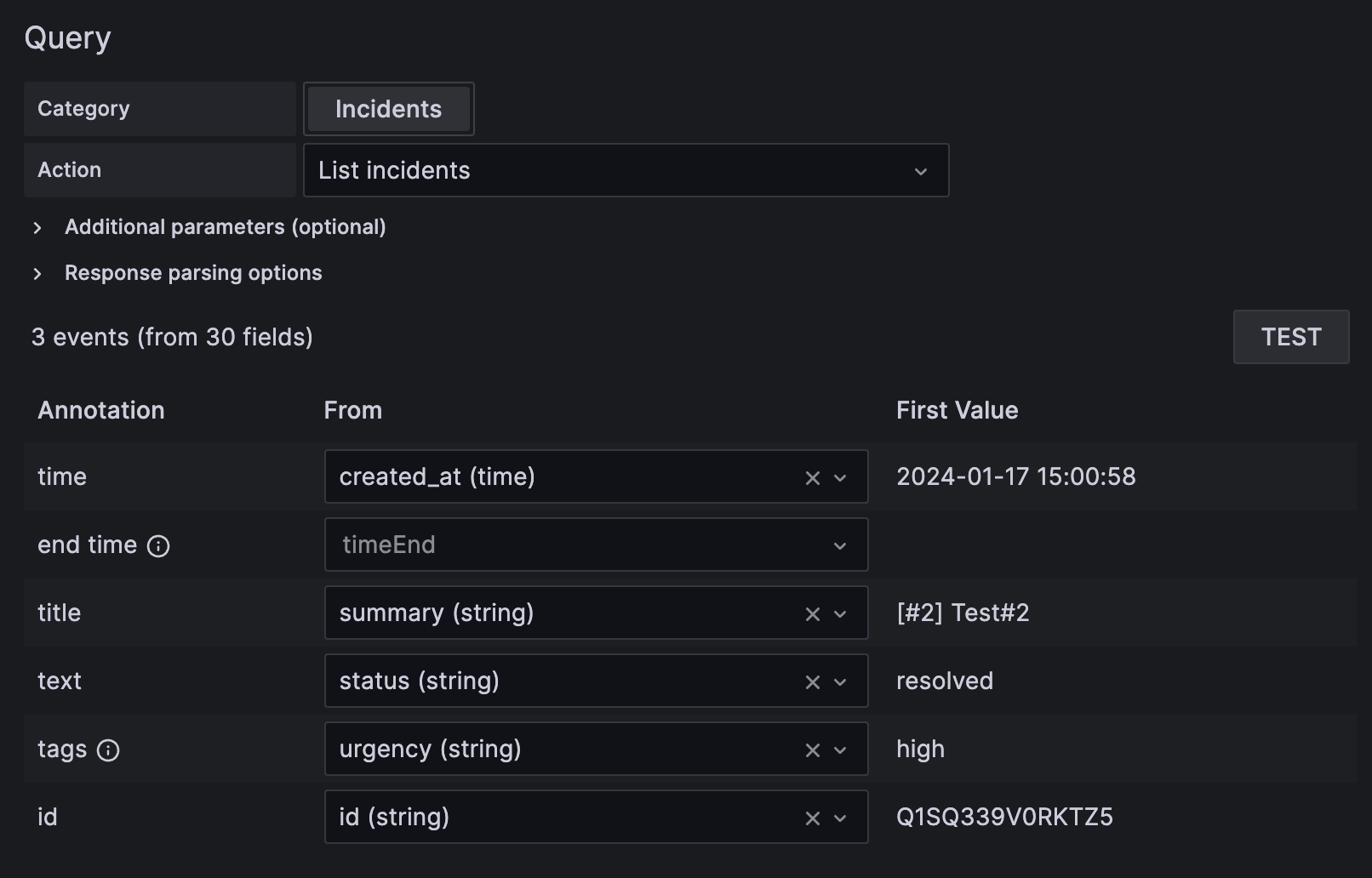 PagerDuty data source annotation editor PagerDuty data source annotation editor