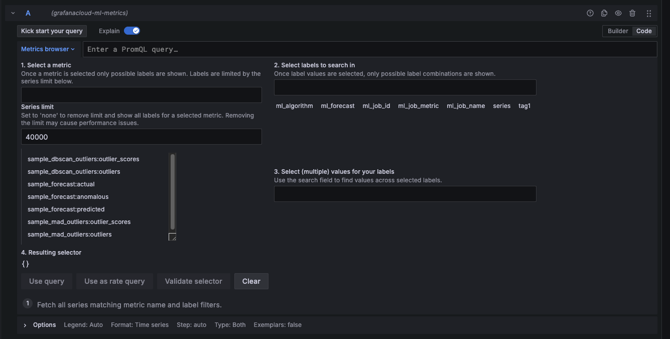 Metrics browser Prometheus query editor metrics browser