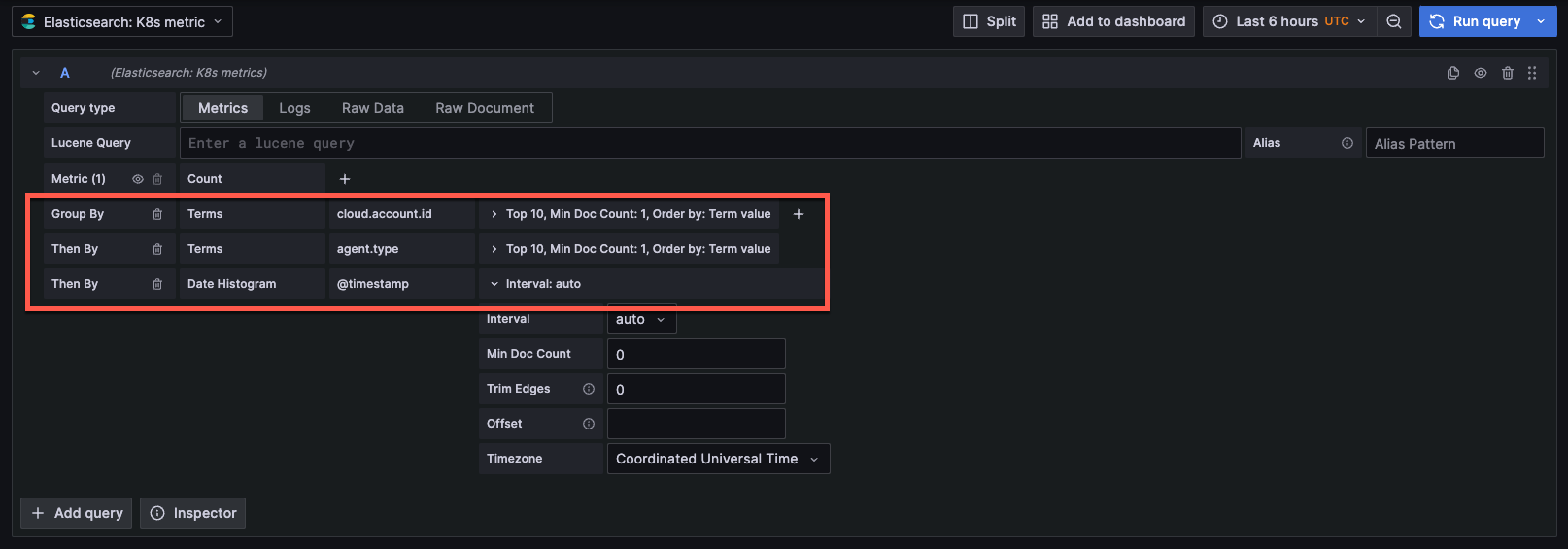 Group by options Group by options